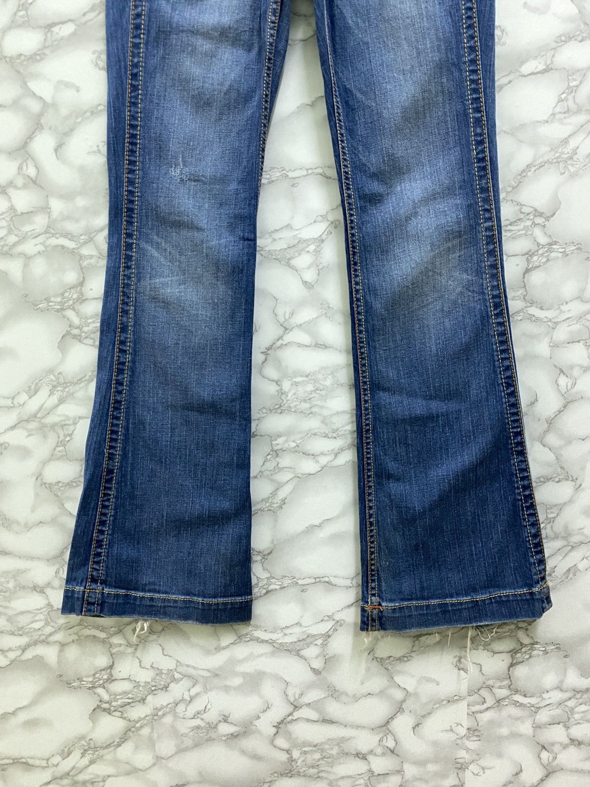 Vintage TRUE RELIGION Sammy Big T Flared Denim Jeans - 5