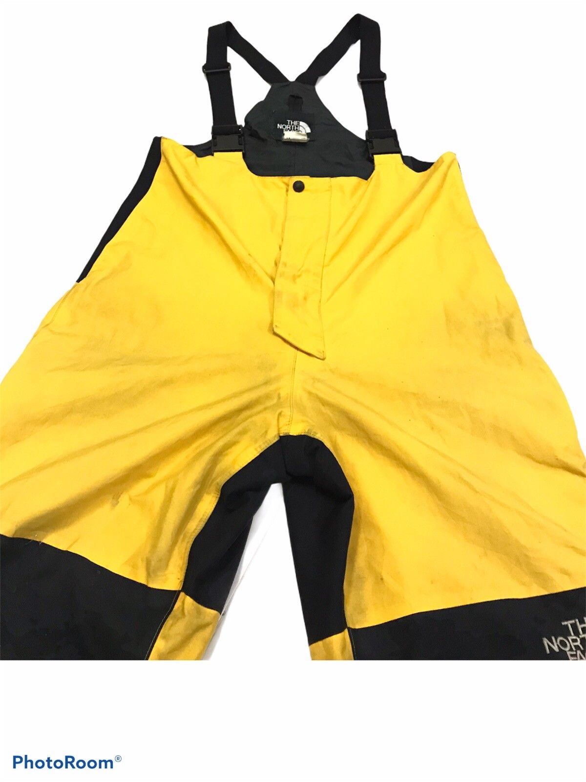 THE NORTH FACE” GORE-TEX SKI PANTS BIBS OVERALLS IN YELLOW - 3