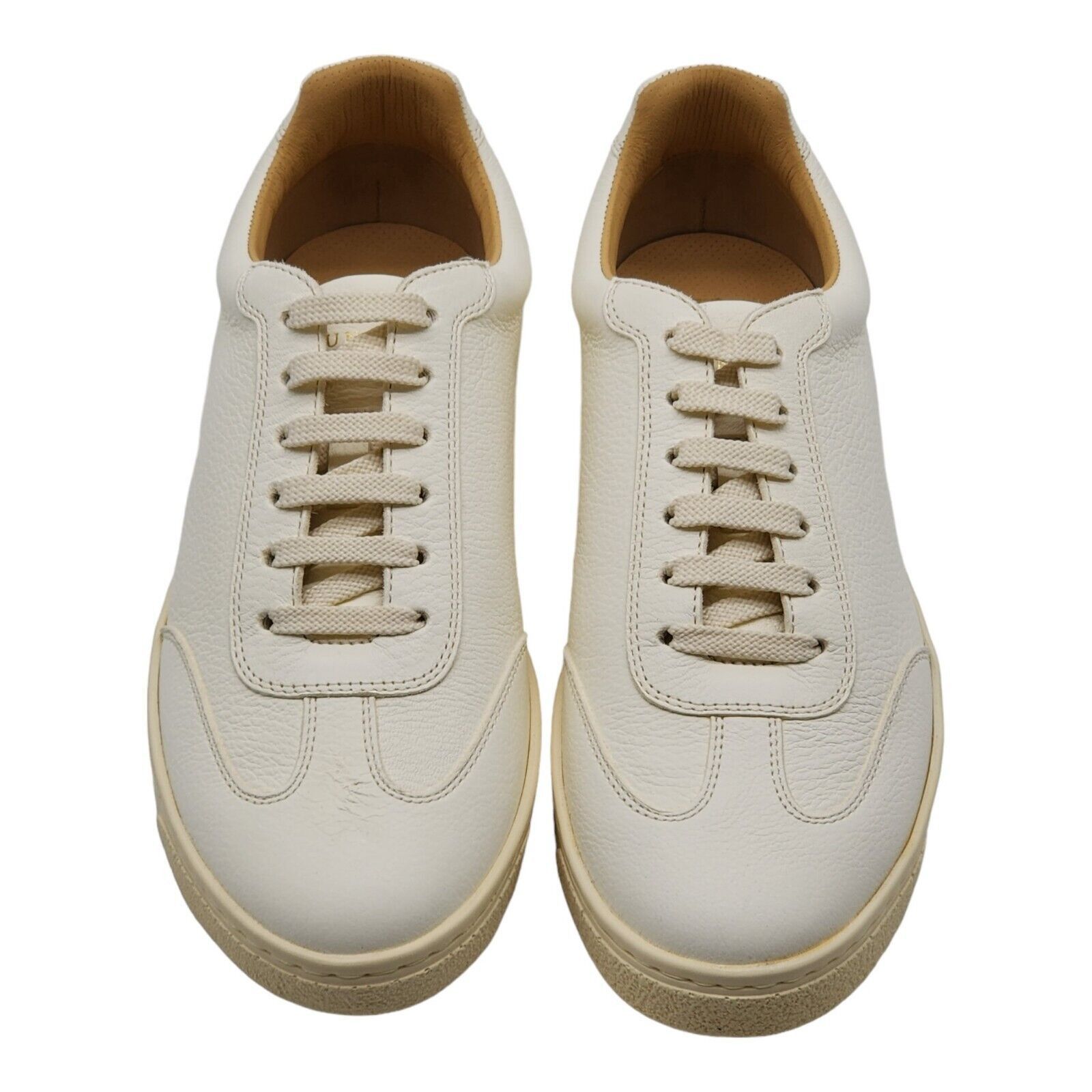 Deerskin Leather Low Top Sneakers Off White size 40 7US $995 - 4