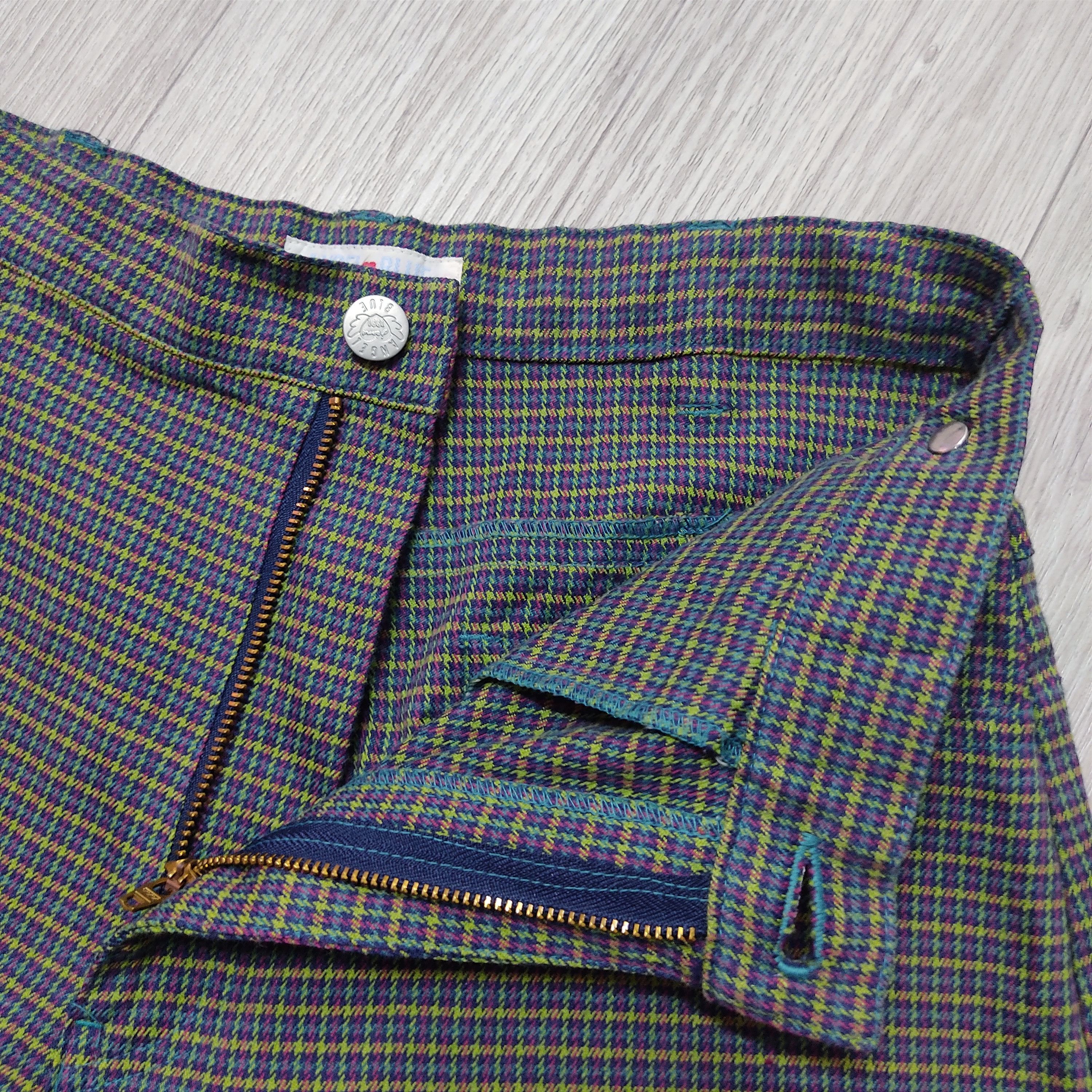 Japanese Brand - ANGEL BLUE Pleated Tartan Checkers Short Pants Skirt - 8