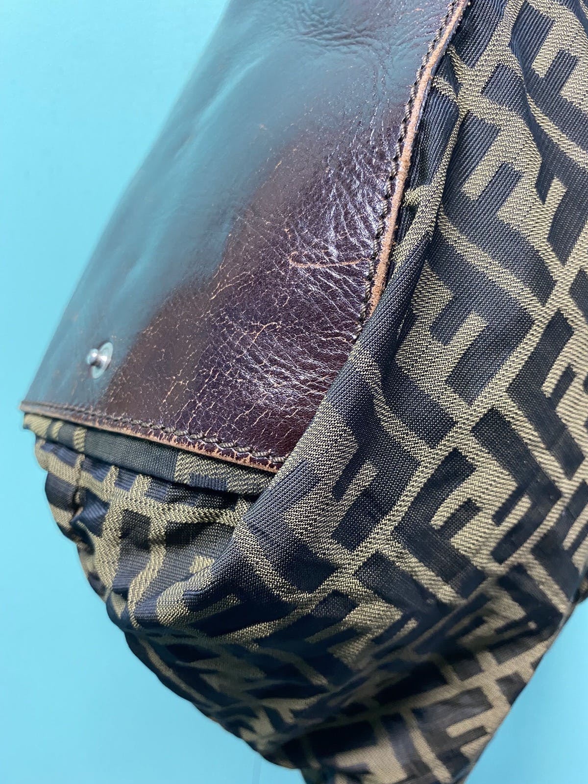 Authentic Fendi Zucca Monogram Tote Shoulder Bag - 9