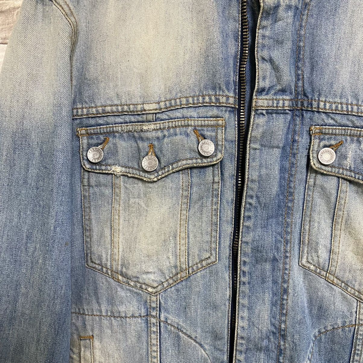 Vintage Dolce&Gabbana Denim Jacket Double Zipper Mudwash - 9