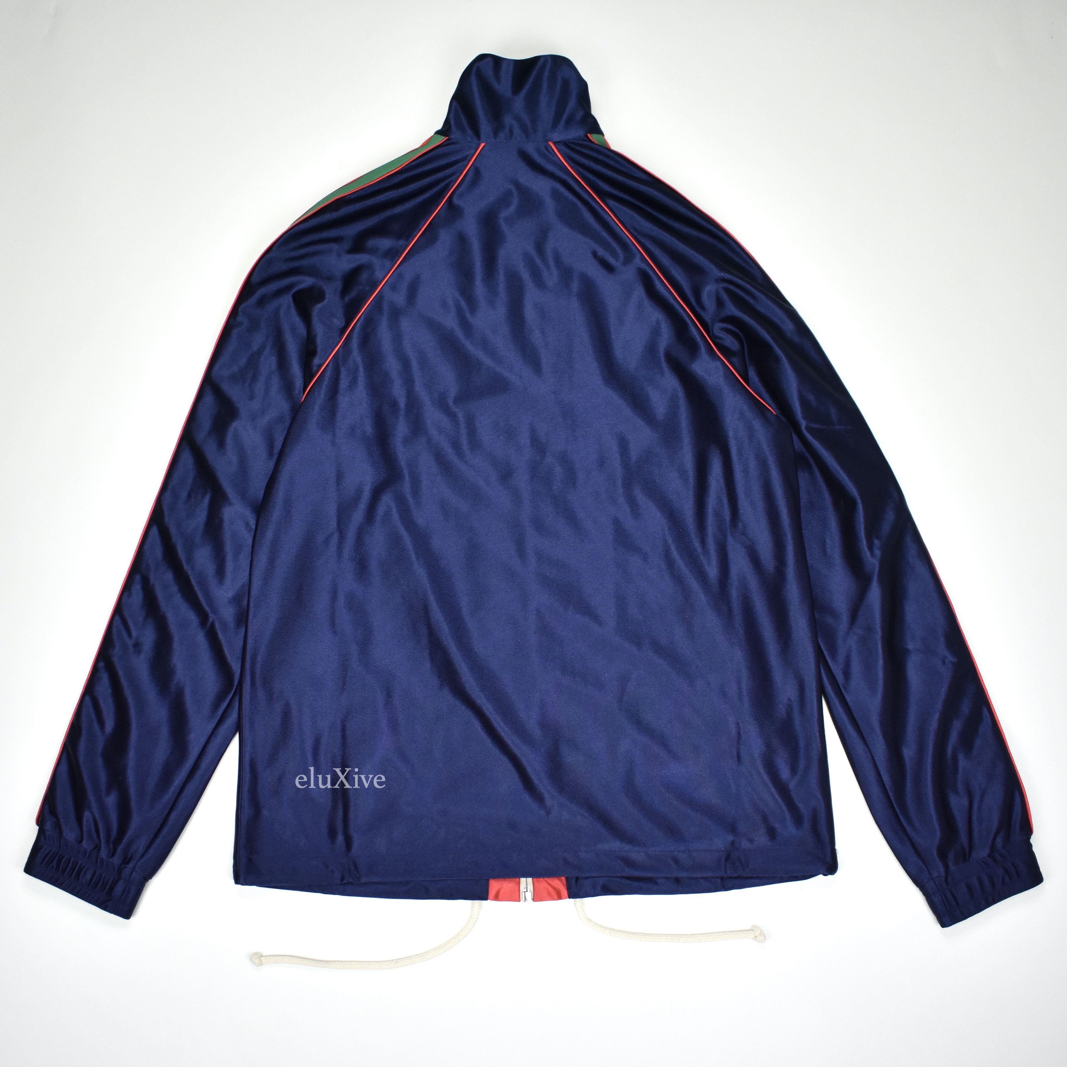 Navy Web Stripe Technical Jersey Track Jacket - 2