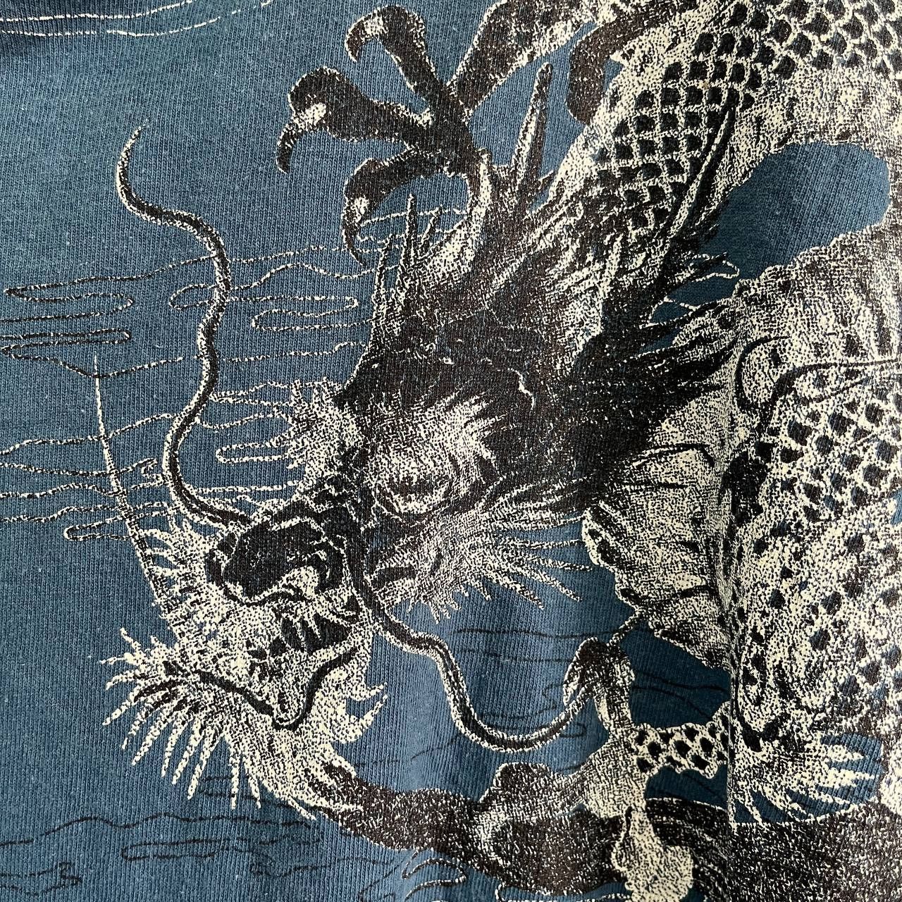 Japanese Brand - Vintage Sukajan TShirt Full Printed Japanese Koi Fish Dragon - 6