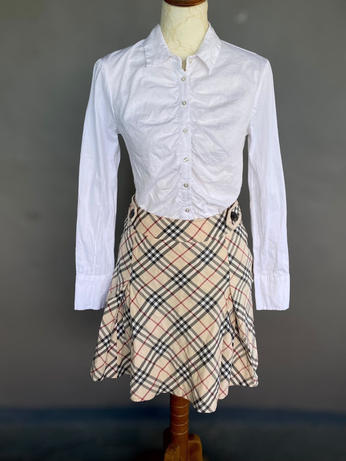 Vintage Burberry Plaid High waist Skirt - 1