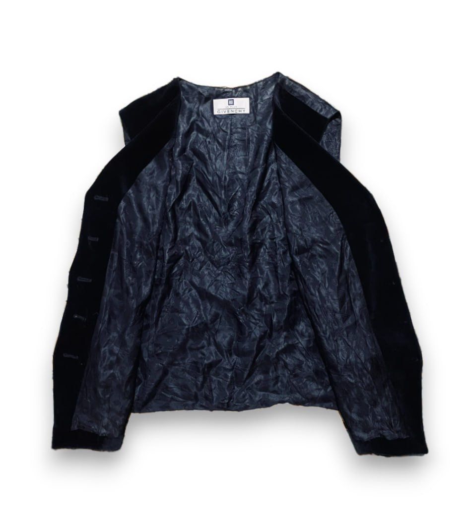 Givenchy En Plus Paris Vintage Vest Viscous Velvet Size 44 - 4
