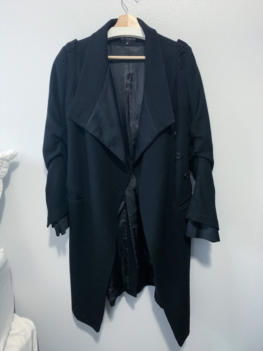 Archive FW09 Black Cashmere Coat 38 - 5