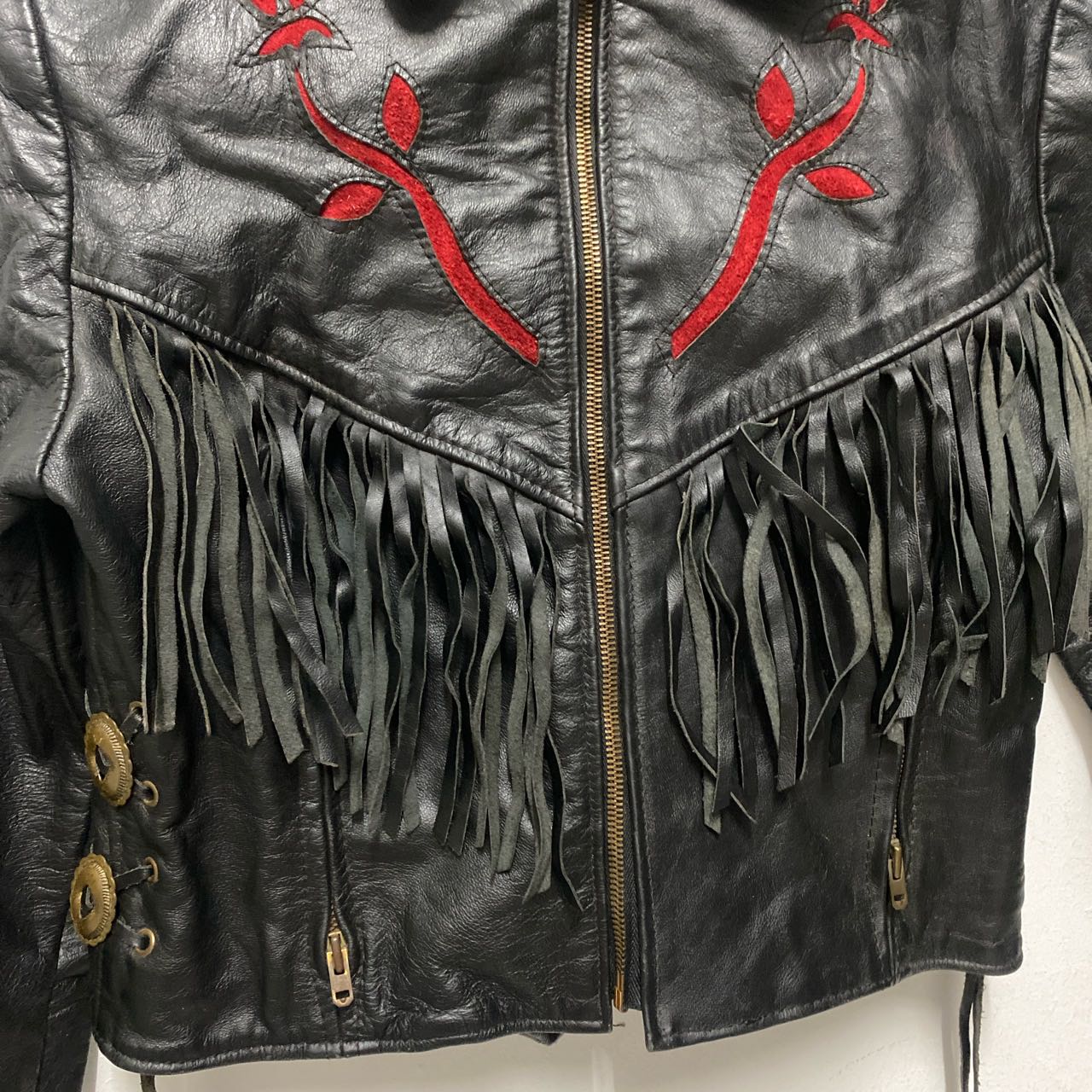 Protech Leather Jacket Biker Navajo Inspired  - 4