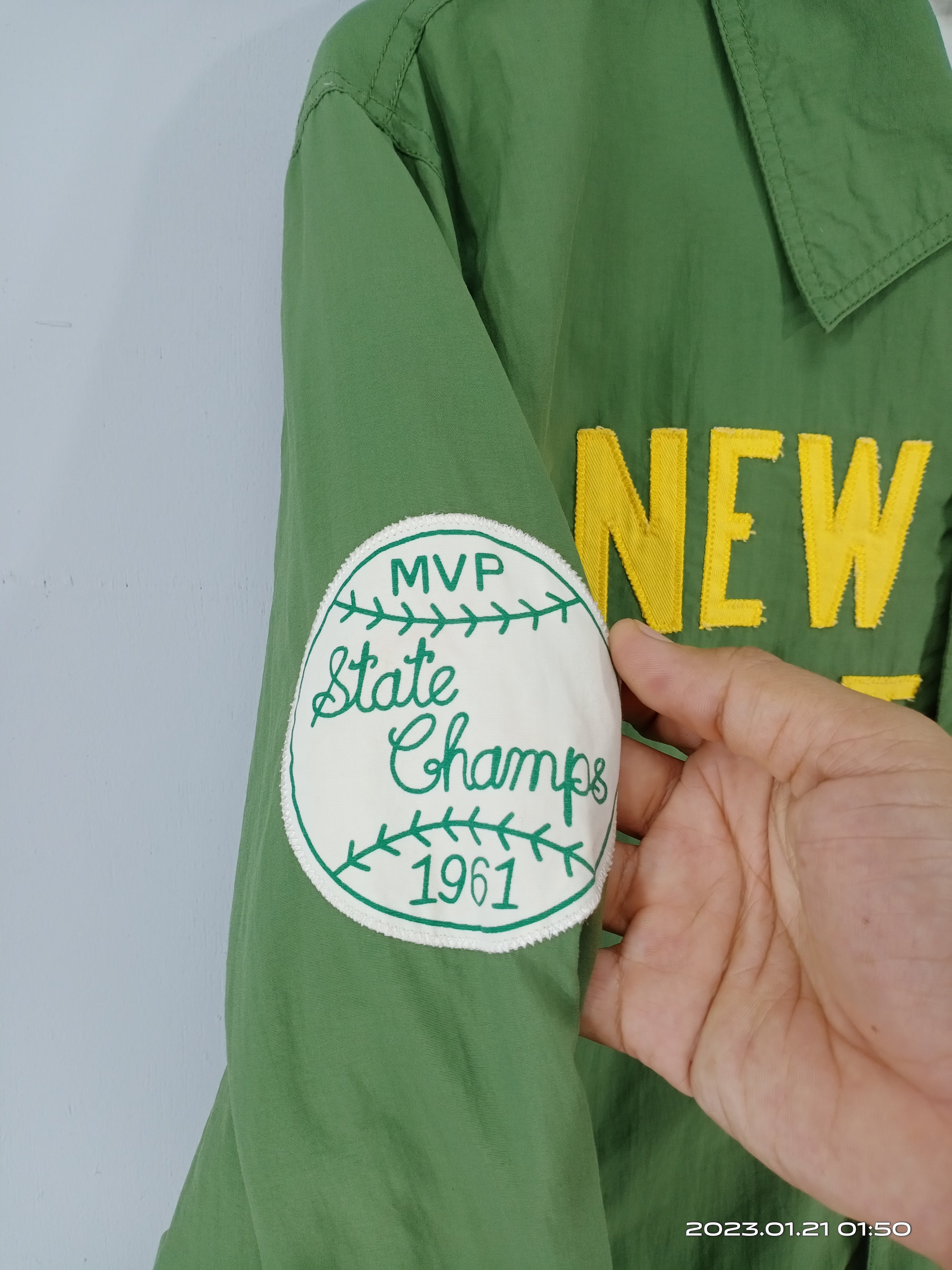 💥Vintage 70s-80s Champion New York State Snap Button Jacket - 3