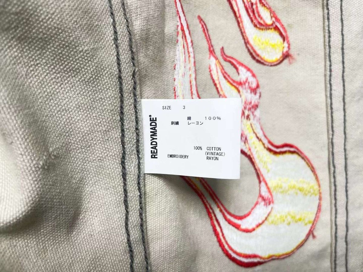 Fire embroidery work denim jacket - 5