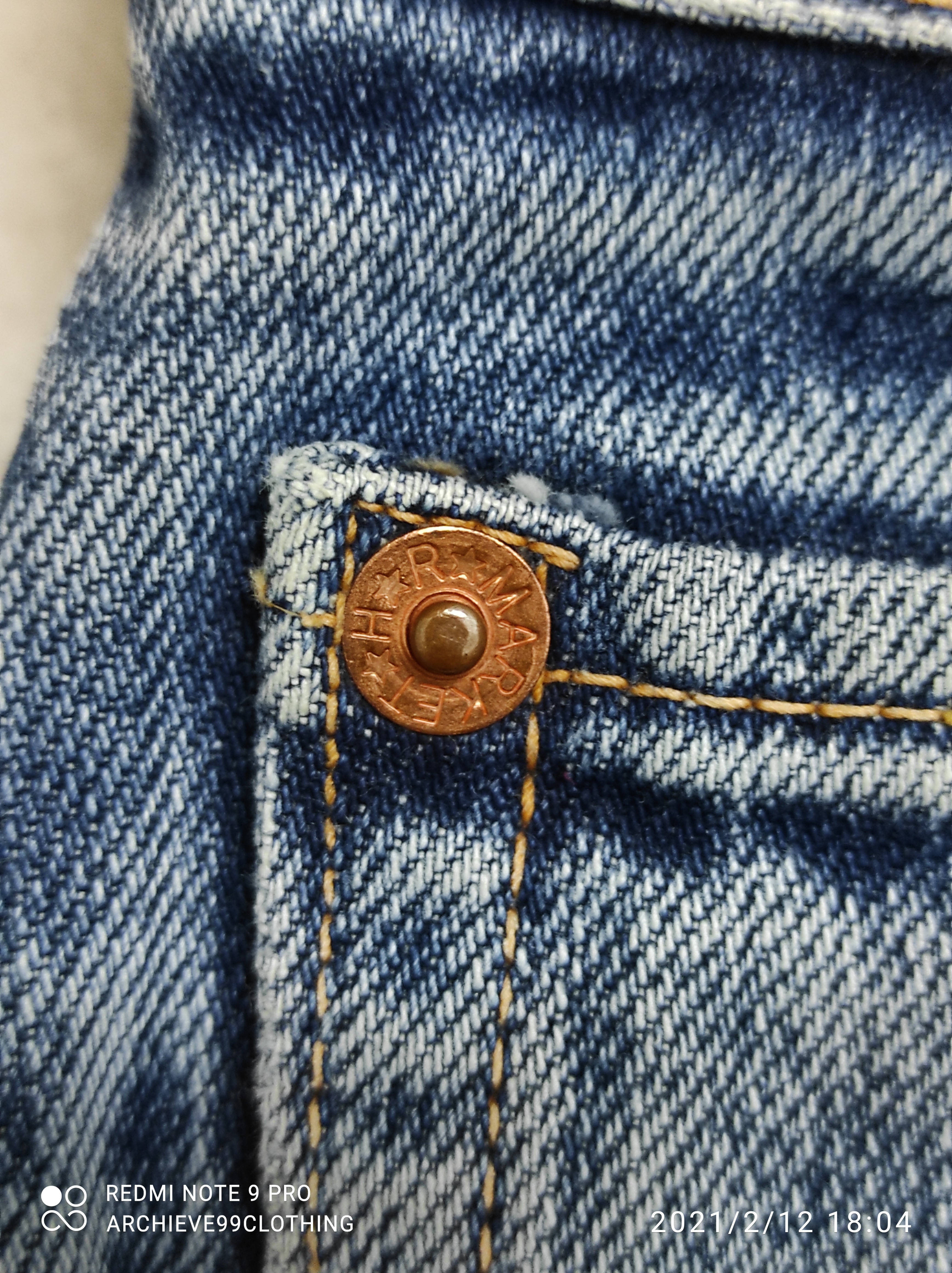 Hollywood Ranch Market - Blue Blue The Indigo Hand Made Reconstruction denim pants - 10