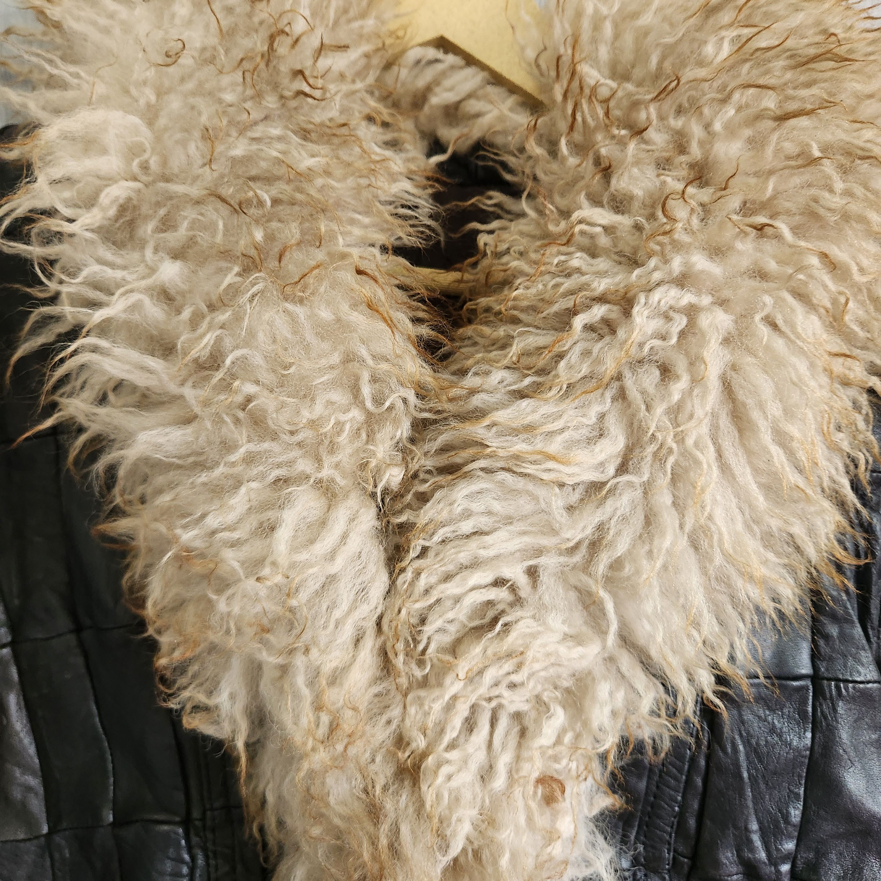 Vintage Patches Genuine Leather Fur Jacket - 10