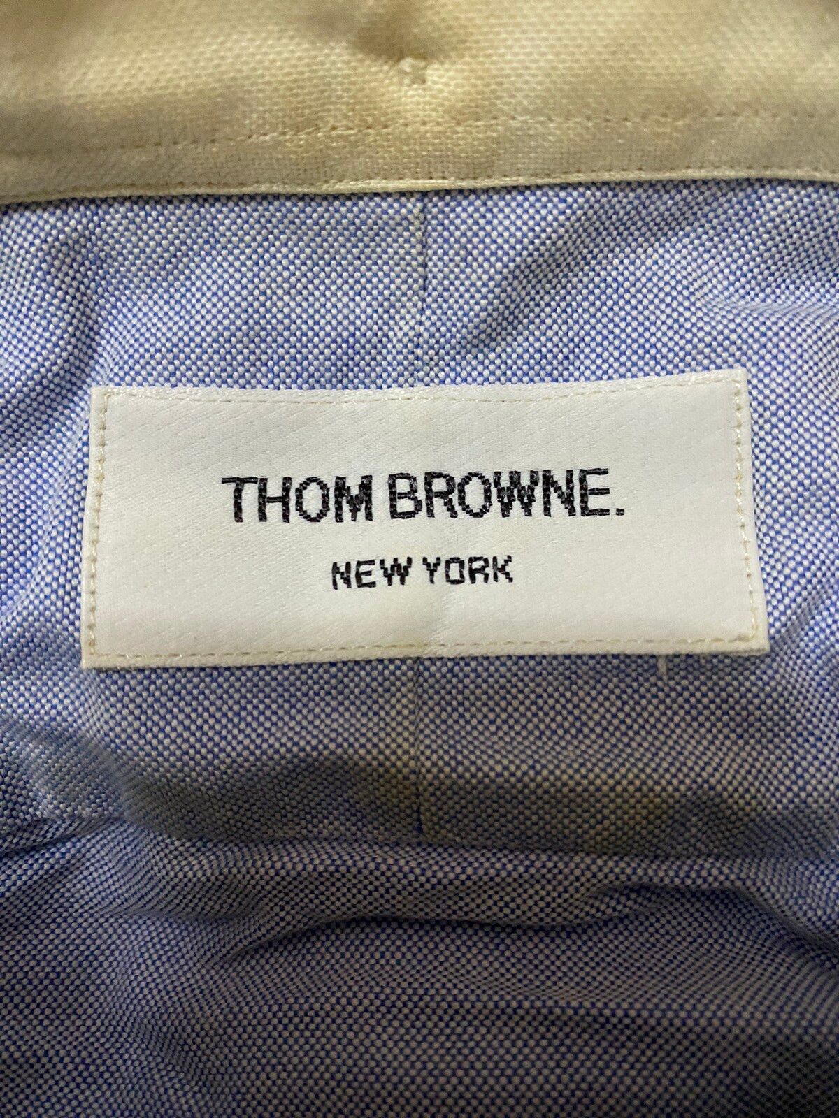 Authentic🔥Thom Browne Blue Oxford Button Down Shirt Size 3 - 24