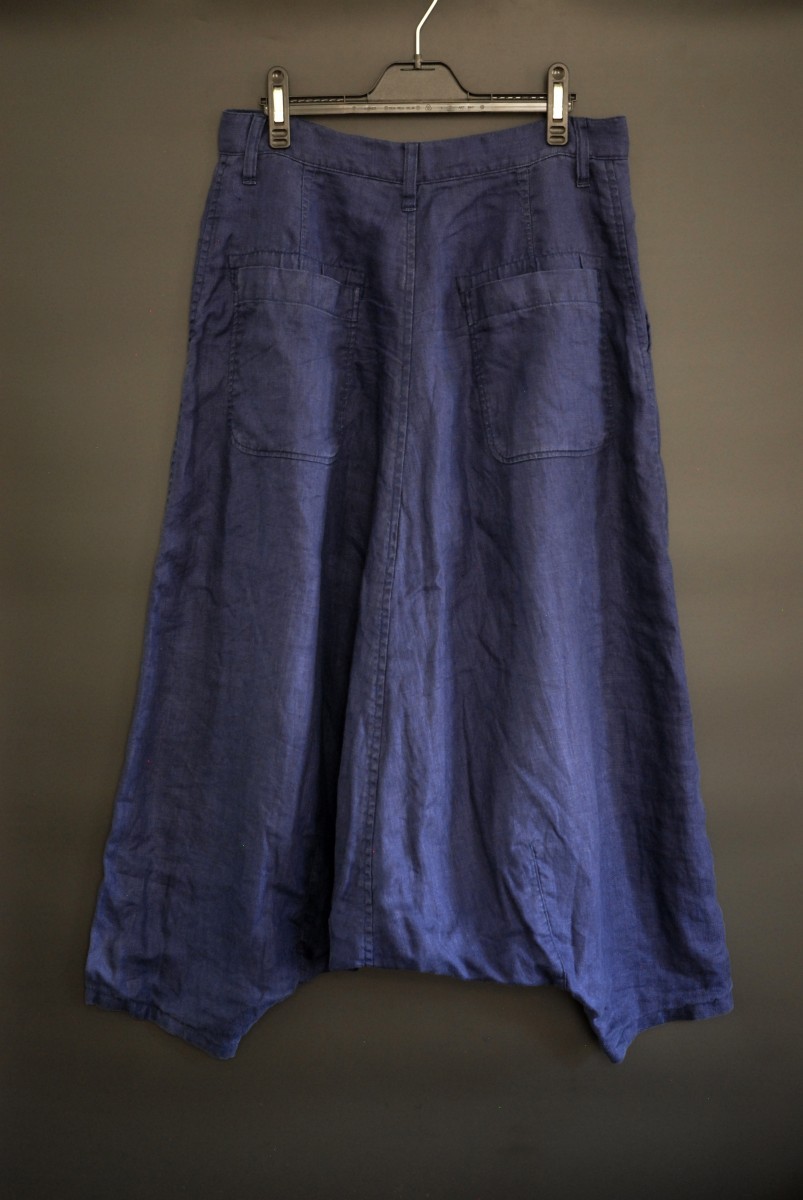 Junya Watanabe - cropped drop crotch linen pants - 2