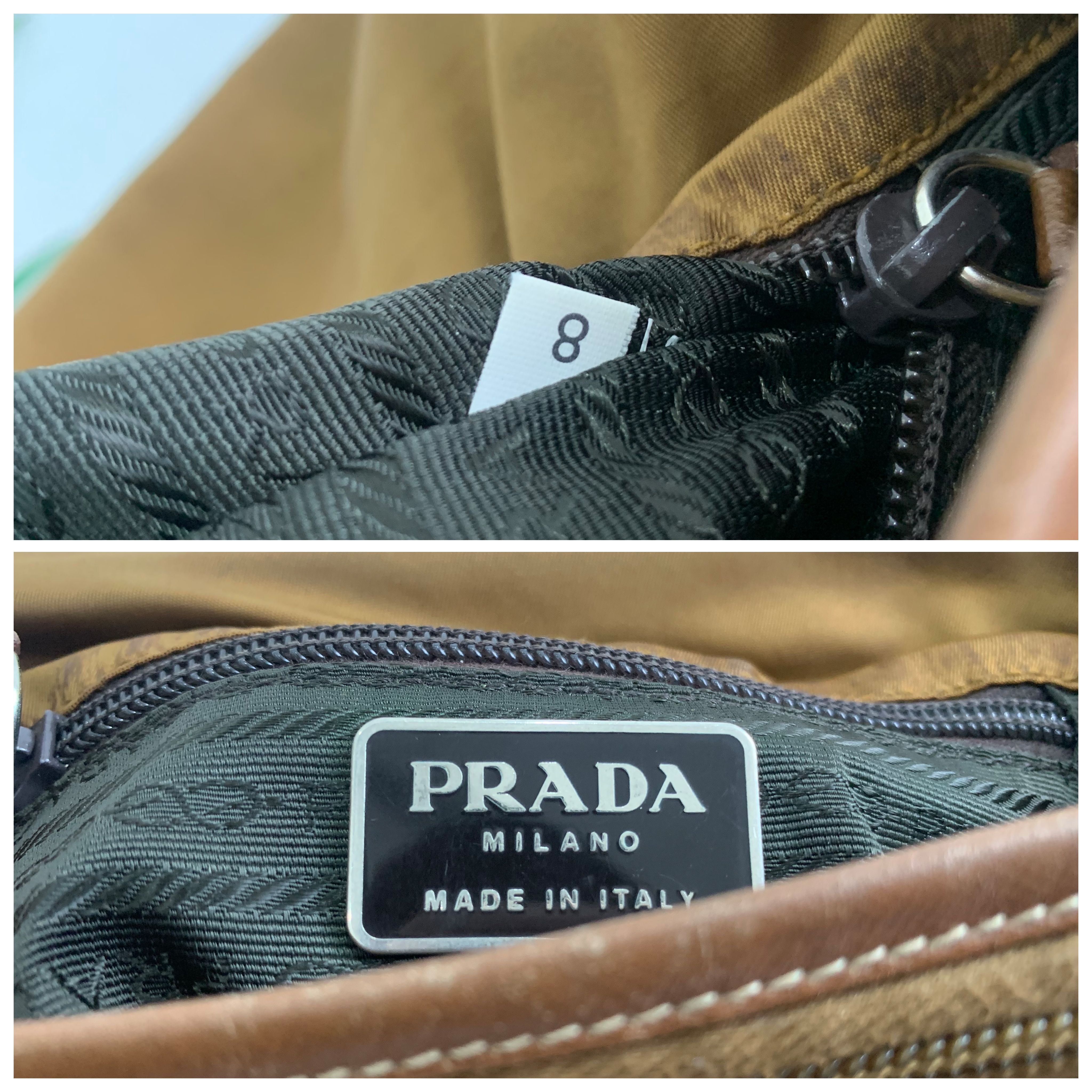 Authentic Prada Tobacco nylon sling/shoulder bag - 10