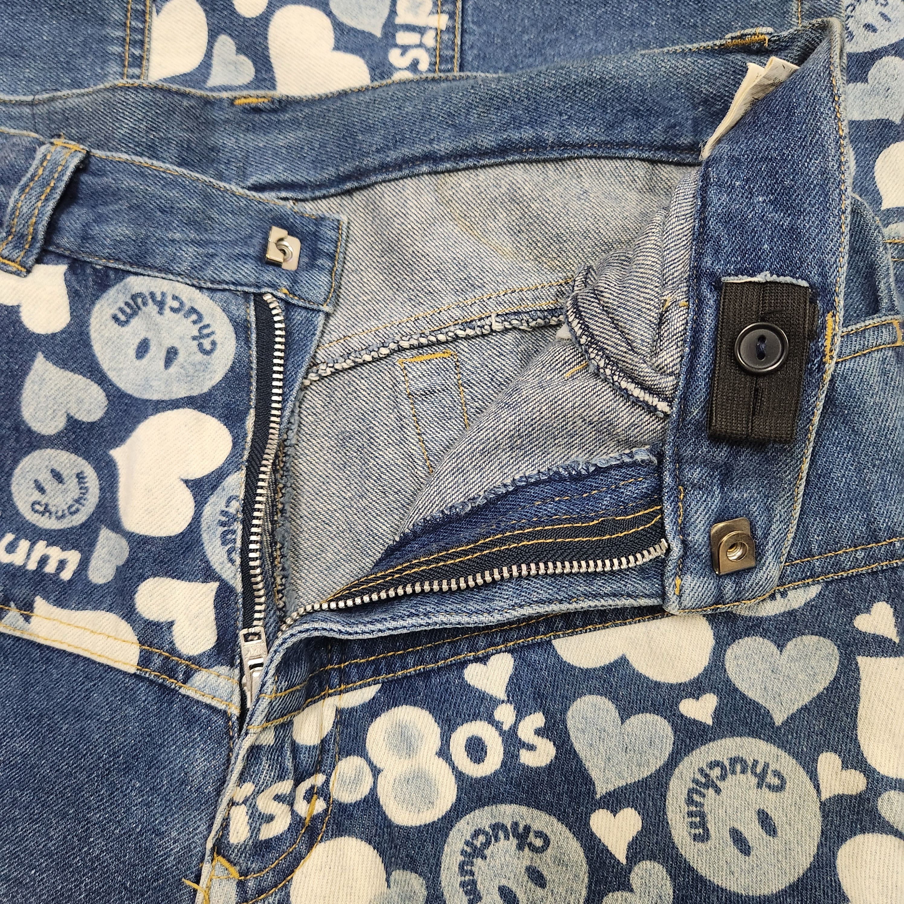 Disco 80s Chuchum Patches Denim Vintage Jeans Japan - 15