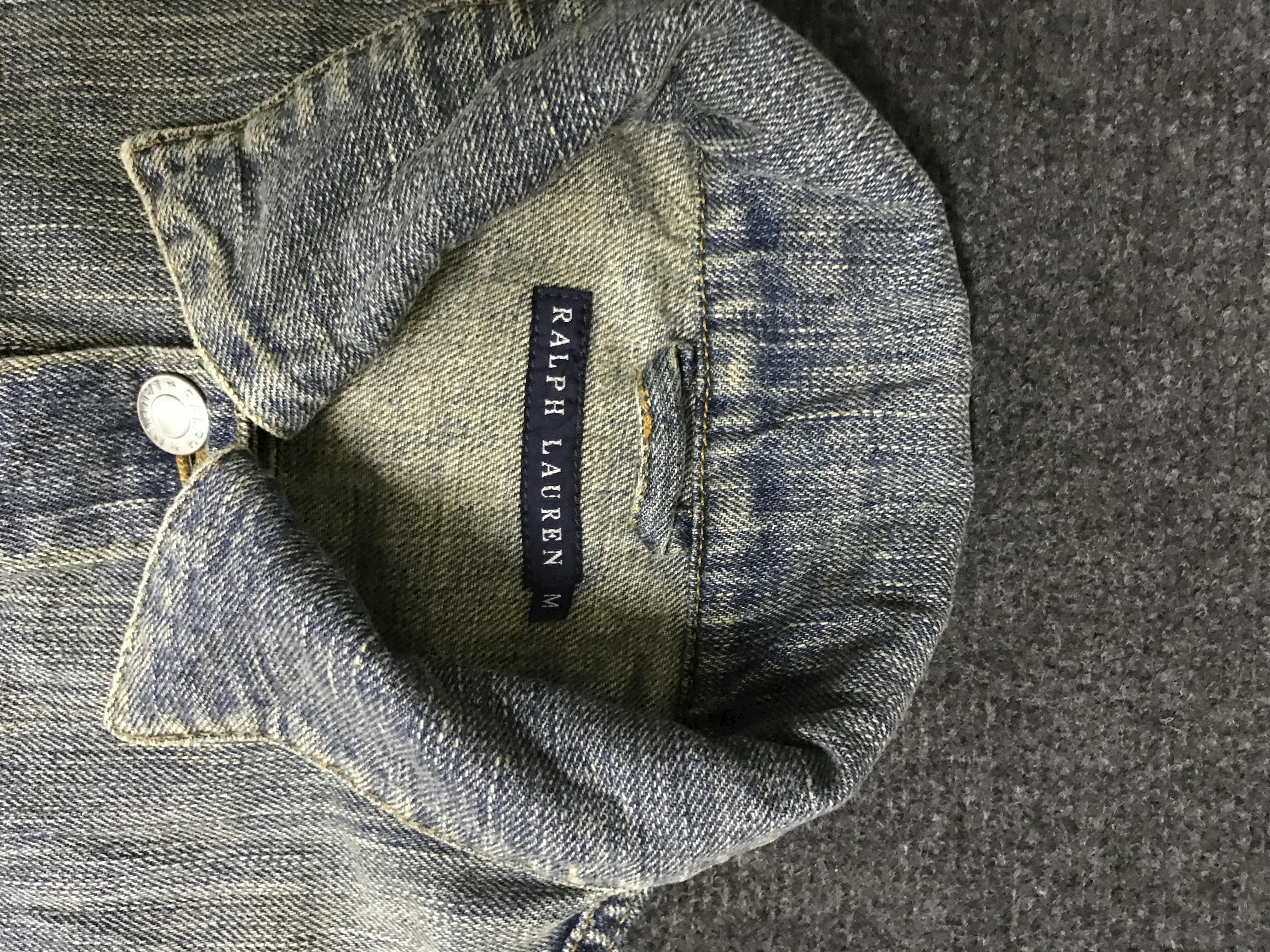 J60 Vintage Rare Archival Ralph Lauren Knit/Jeans Trucker - 4