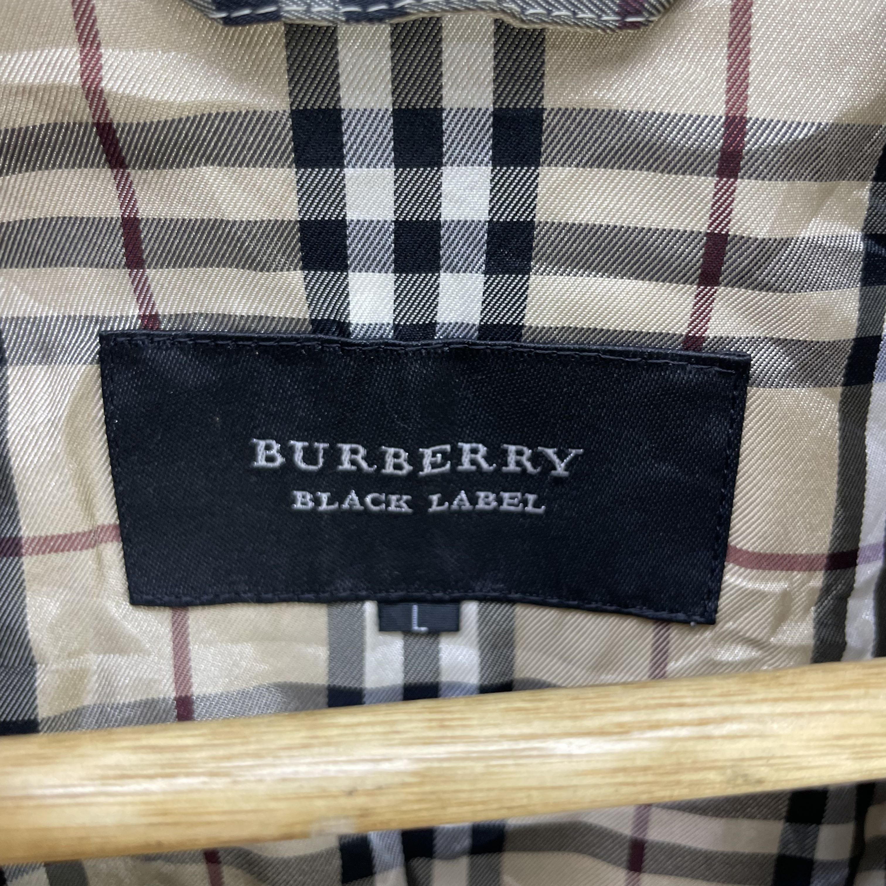 Vintage Burberrys Black Label Half Nova Check Size Large - 5