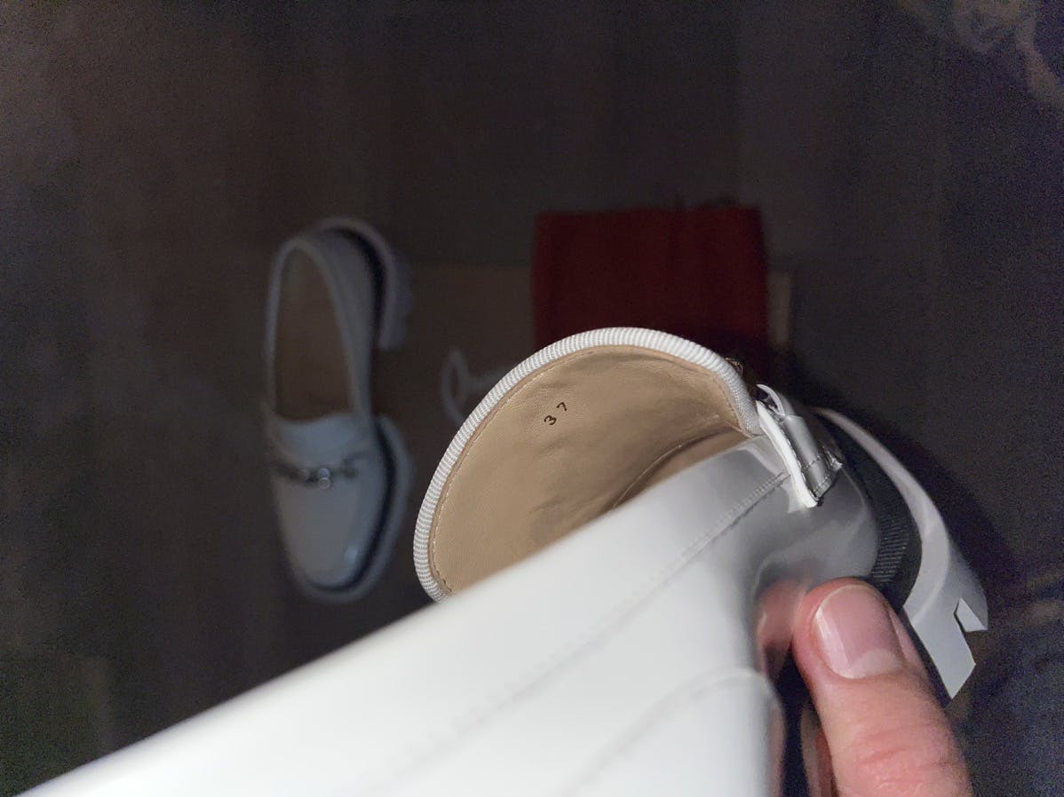Louboutin White Lug Loafer Maxiswing Size 37 $1,095 retail - 4