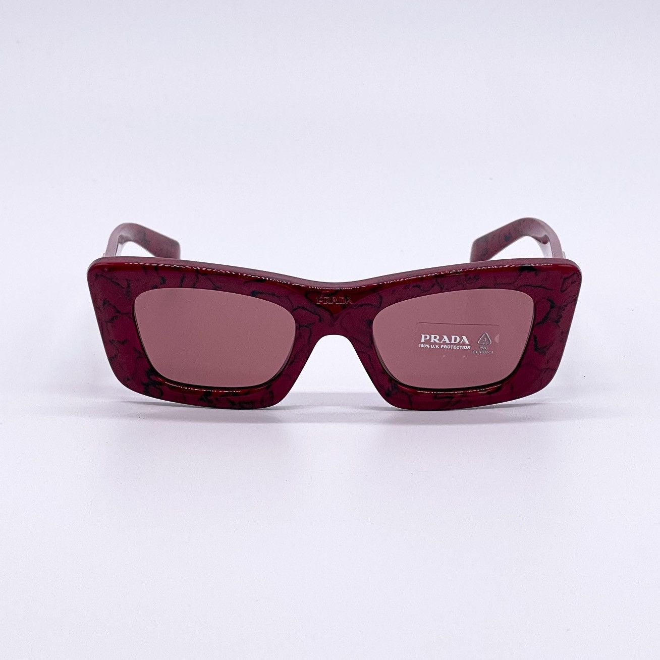 NEW PRADA PR13ZS 15D08S CAT EYE SUNGLASSES PR13ZSF RED - 3