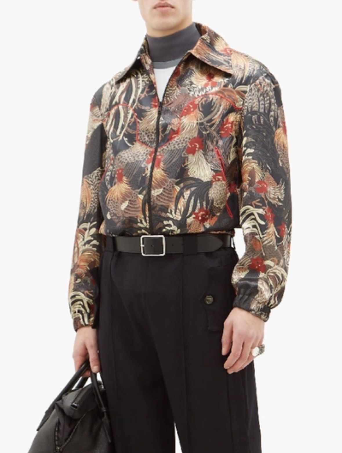 Other - Boramy Viguier Rooster-print satin coach jacket - 6