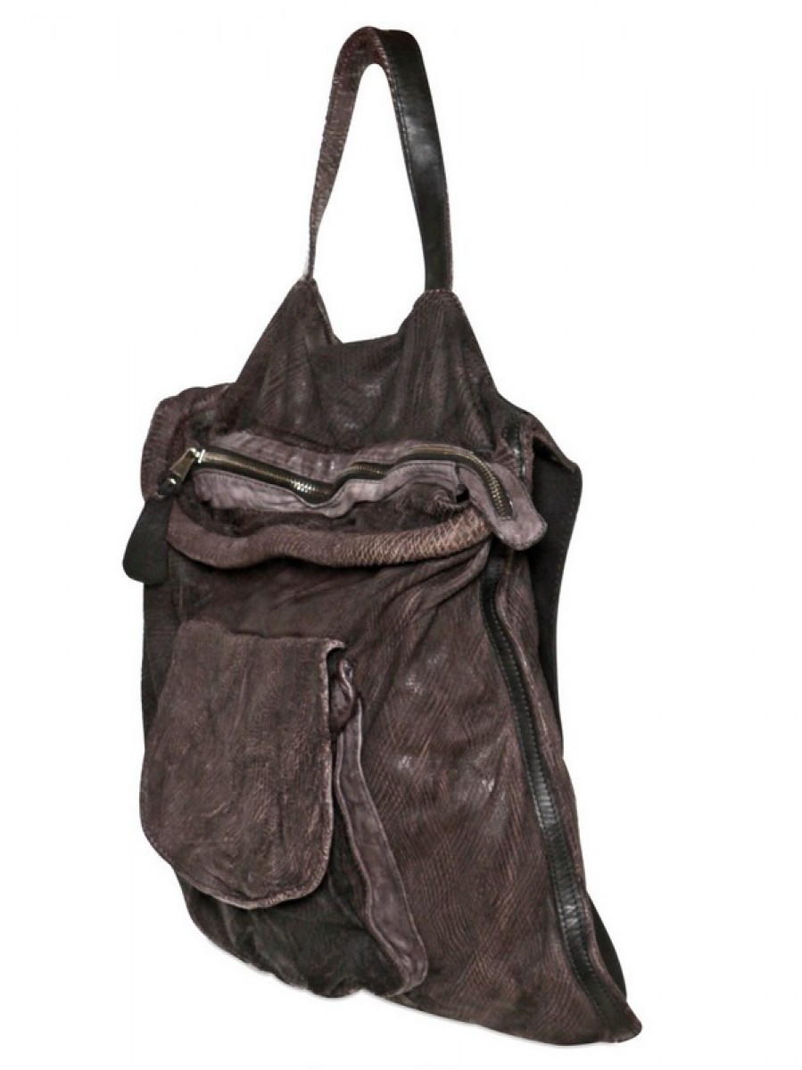 Giorgio Brato - Brown washed Leather shoulder bag.Like Rick Owens or Julius - 2