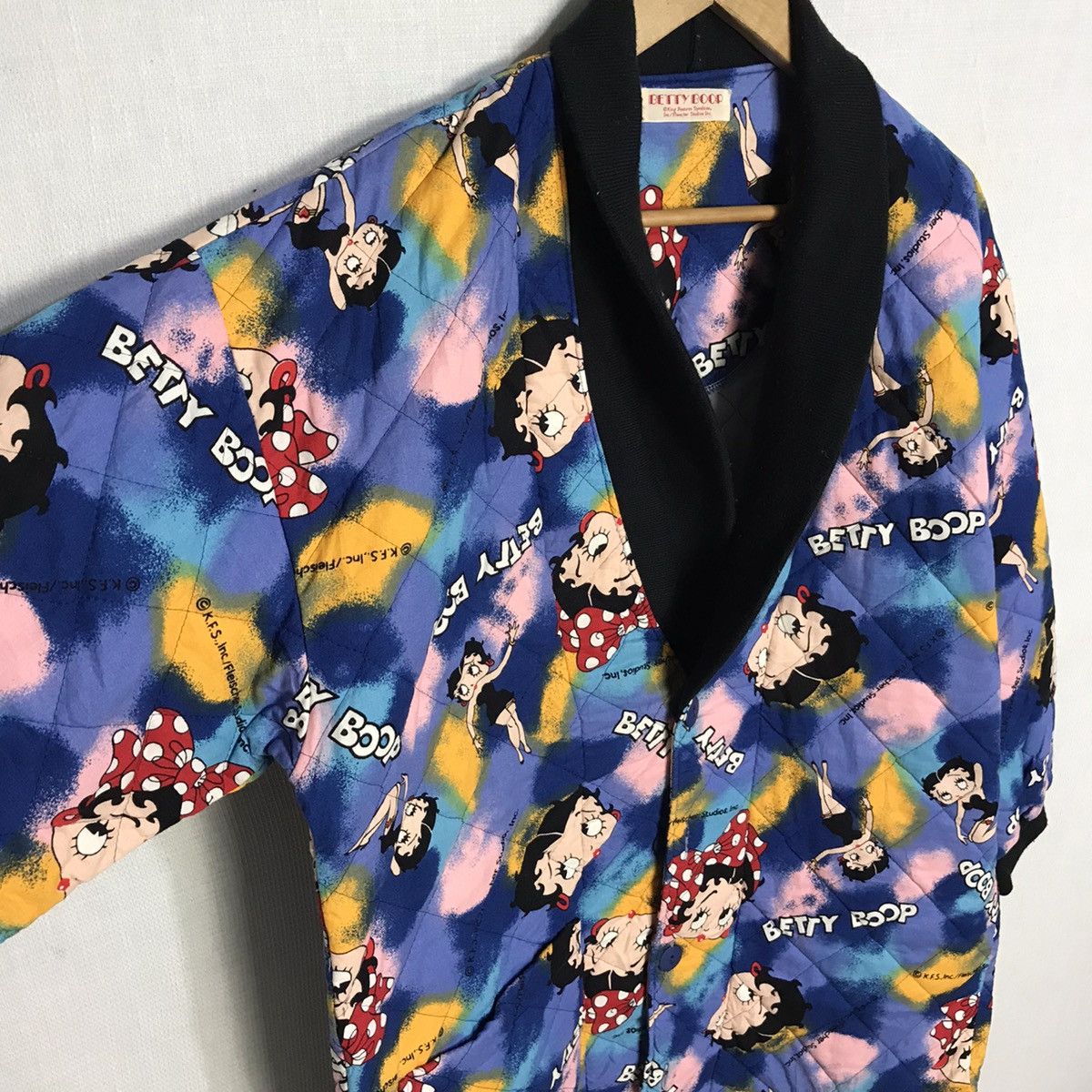 Vintage - Betty boop overprinted multicolor quilted jacket - 3