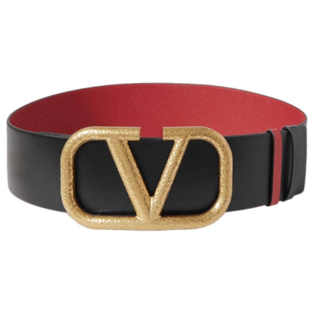 VLogo leather belt - 1