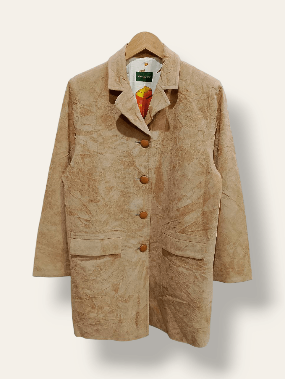 Archival Clothing - RAMABERE Tricot Japan Made Single Breasted Rayon Trench Coat - 1