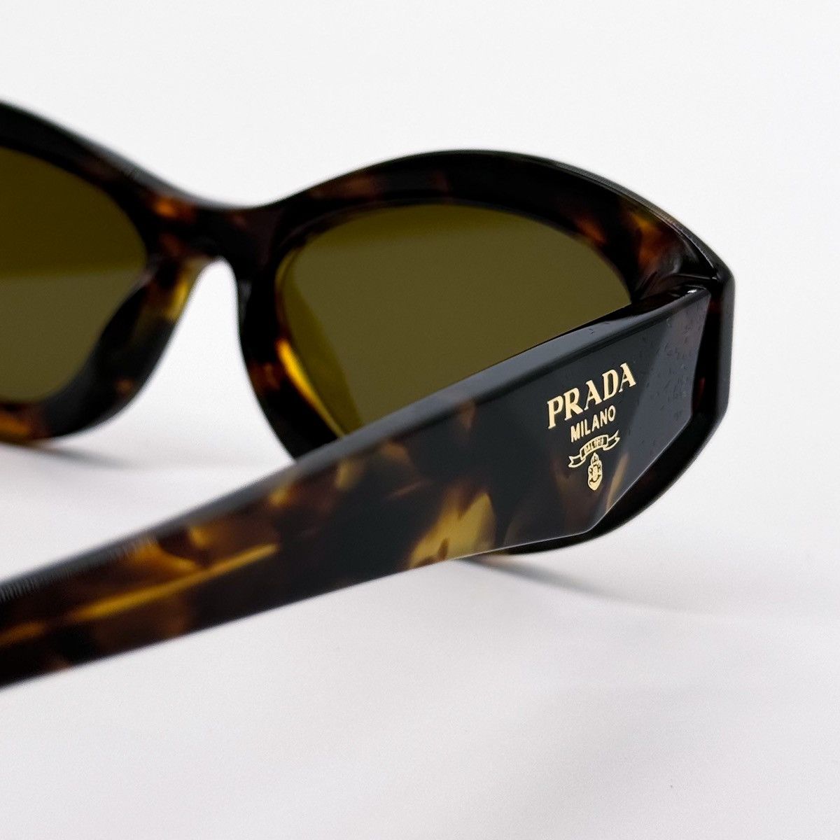 NEW PRADA SPR 26Z 14L09Z OVAL PR 26ZS WOMEN BROWN SUNGLASSES - 7