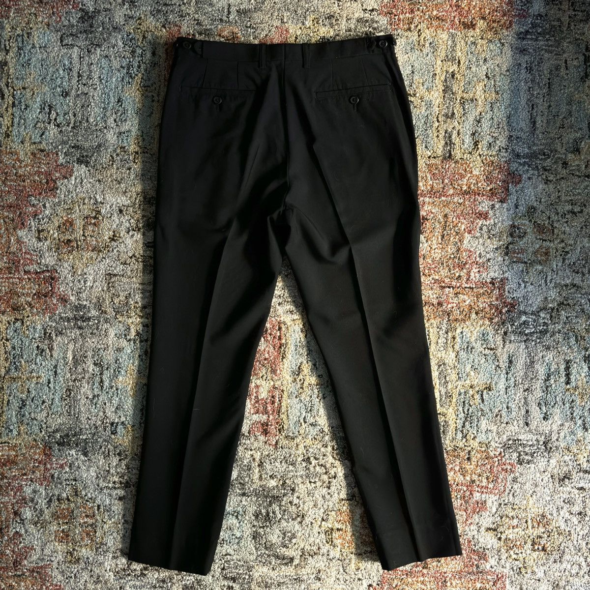 AW15 Slim Slacks Wool Gabardine Japan Trousers 1 Tuck - 4