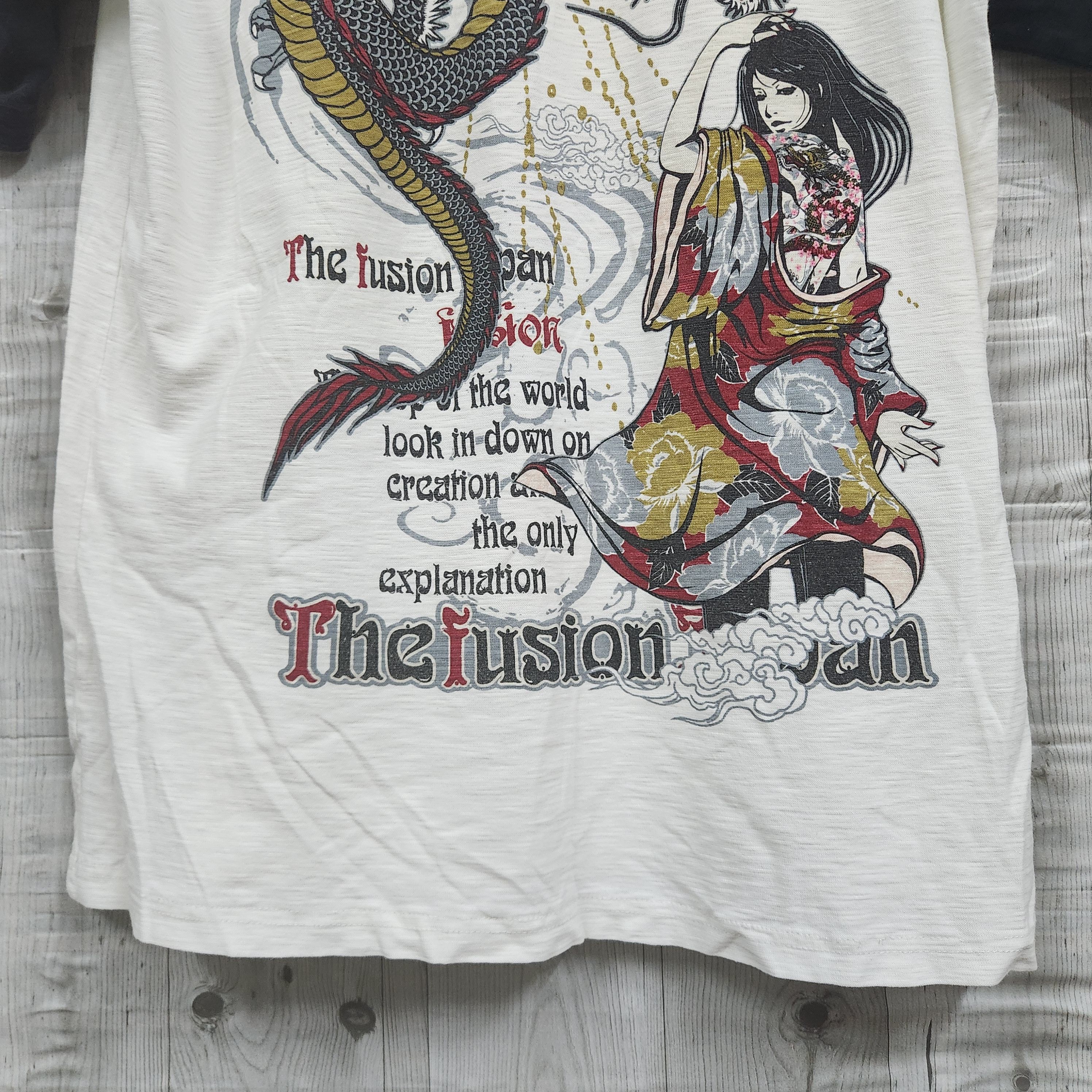 Japanese Brand - Vintage Y2K The Fusion Japan Big Dragon & Ladies Printed - 12