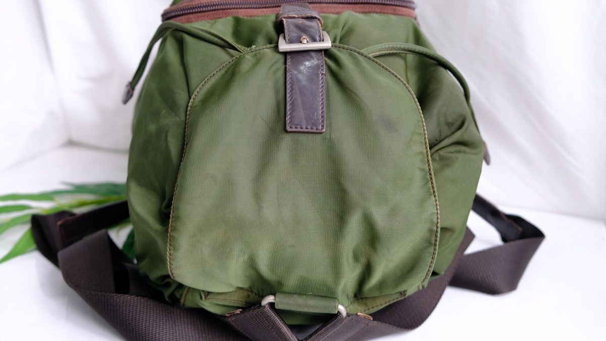 Authentic vintage Prada green army nylon backpack - 7