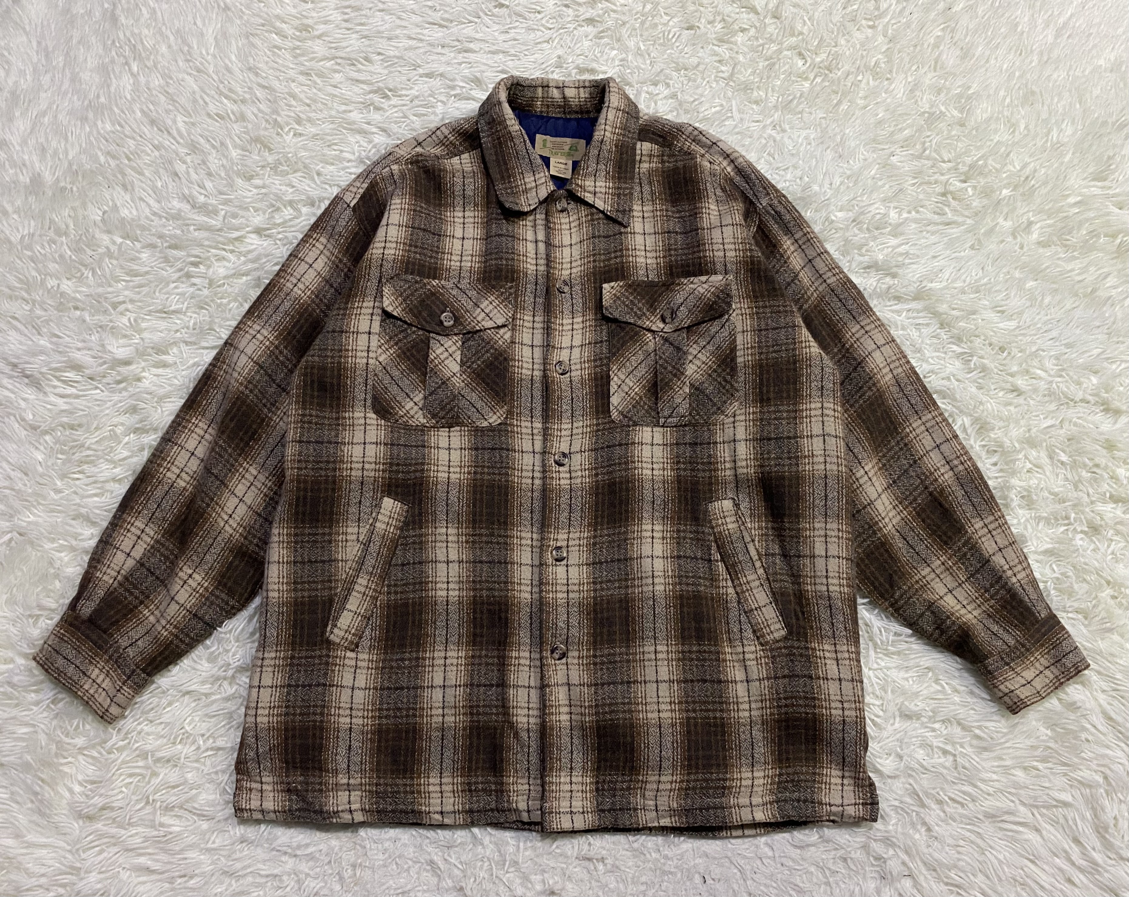 Flannel - Trav'ers AW-1 Checked Wool Blend Quilted Flannel - 1