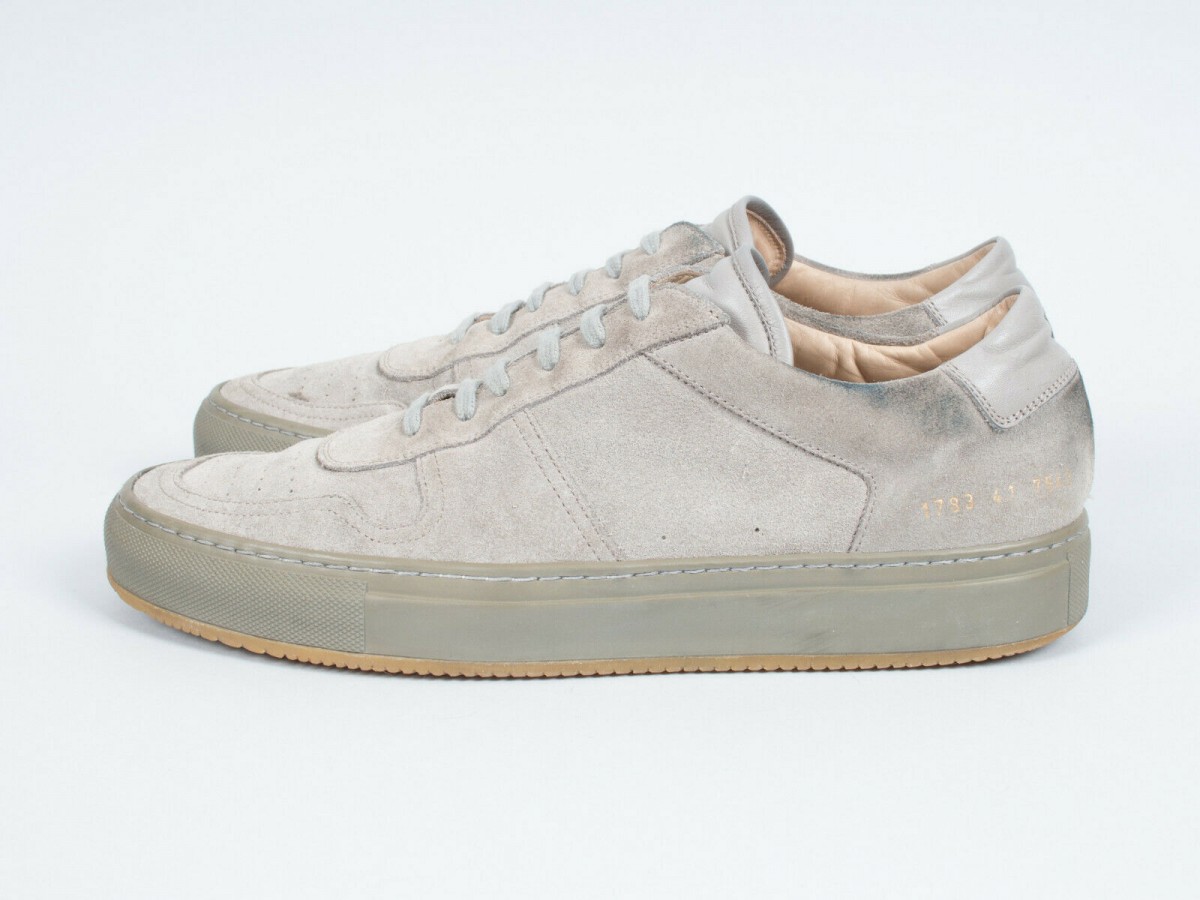 Common Project Bball Low Grey Suede Sneakers - 2