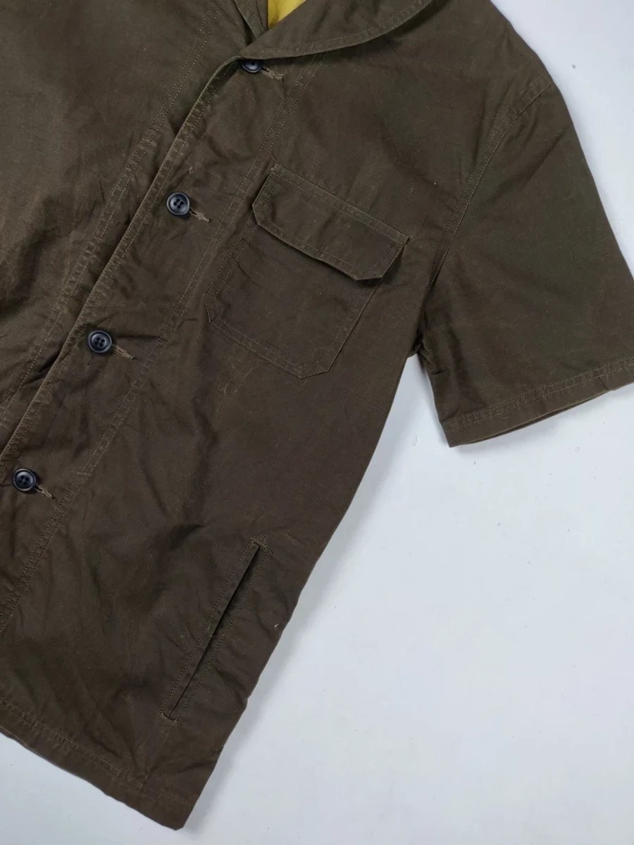 Japanese Brand - Lazy Hazy Planet Japan Button Ups Worker Shirt Outerwear - 4