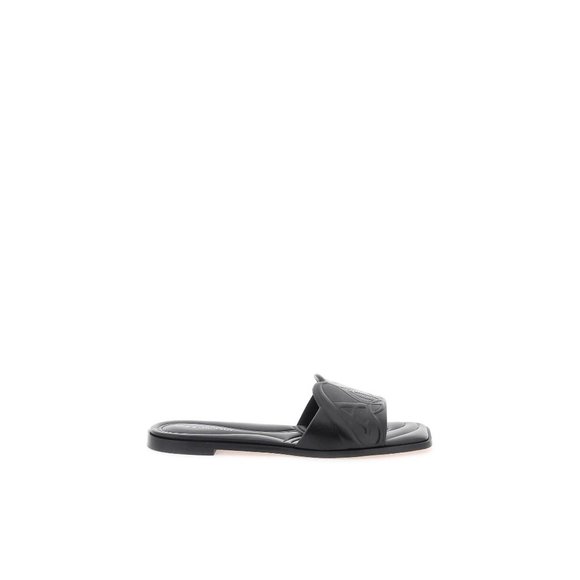 Alexander mcqueen leather slides with embossed seal logo Size EU 41 for Women - 1