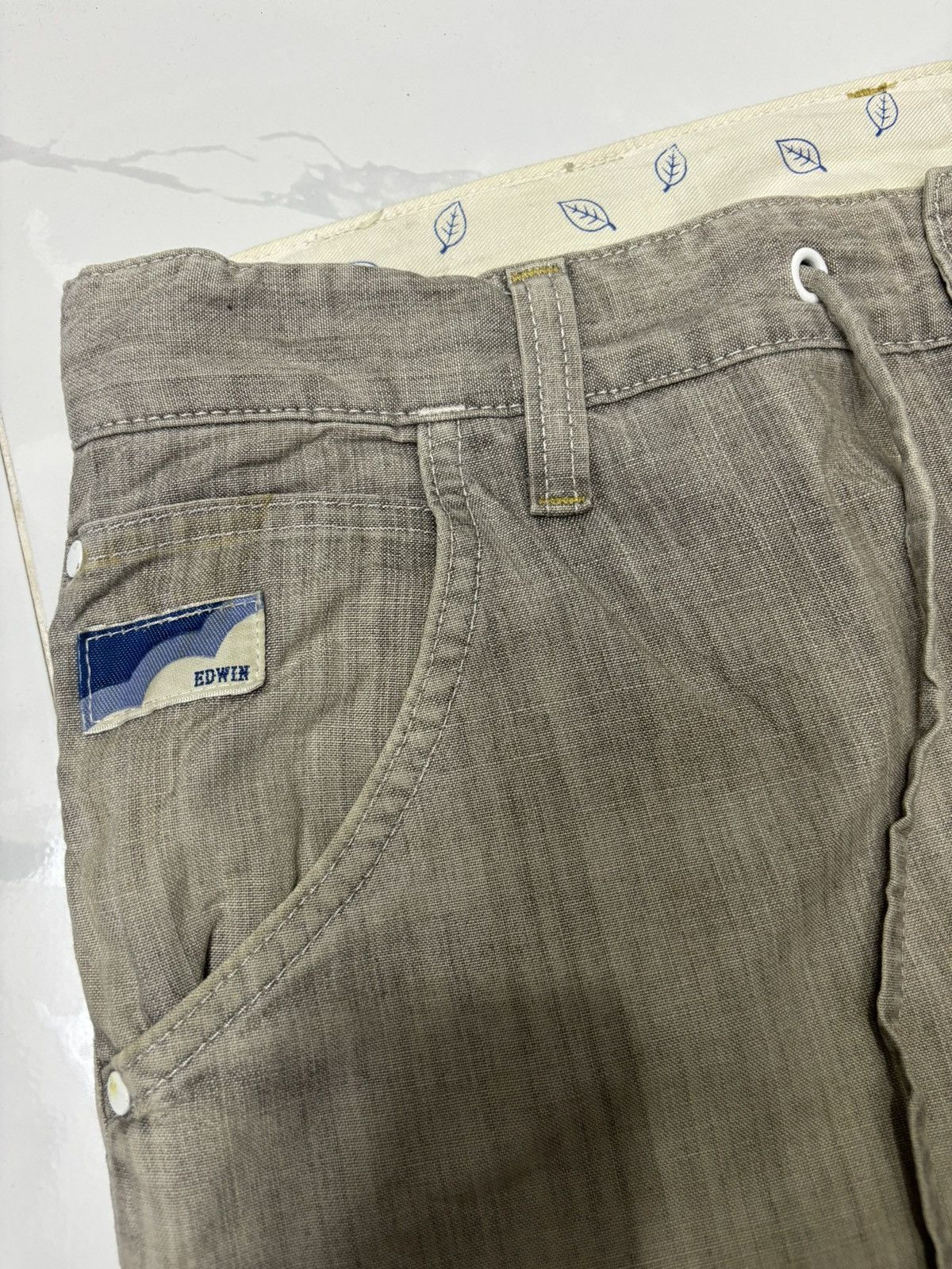 EDWIN BAGGY CASUAL FADED PANTS - 10