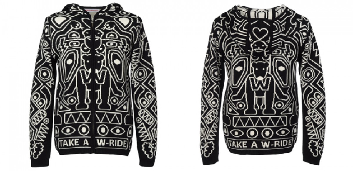 Walter Van Beirendonck - GRAIL! FW11 Zip wool hoodie - 2