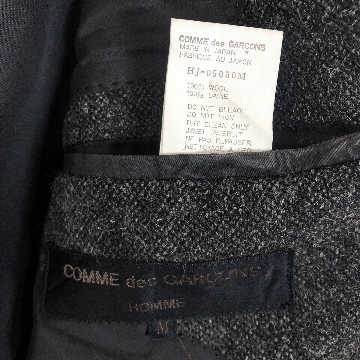 Vintage 90s Comme Des Garcons Homme Tweed Coat Light Jacket - 9