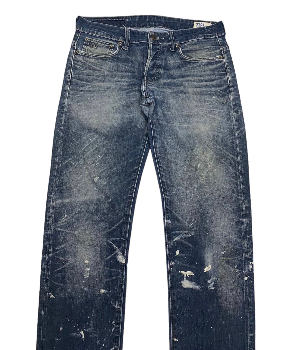 Archival Clothing - G-STAR RAW DISTRESSED PAINTED 3301 UNDERCOVER STYLE JEANS - 3