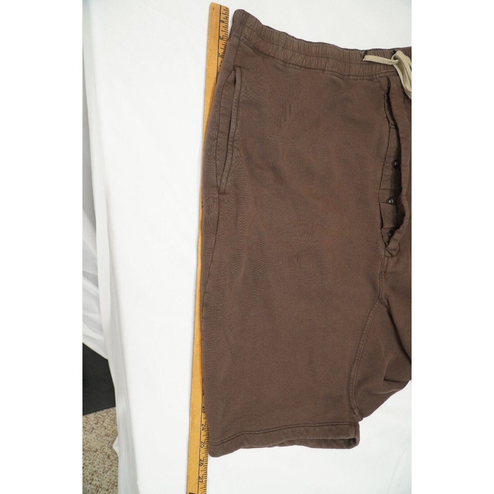 Rick Shorts Drop Crotch Cotton Macassar Brown Large - 10