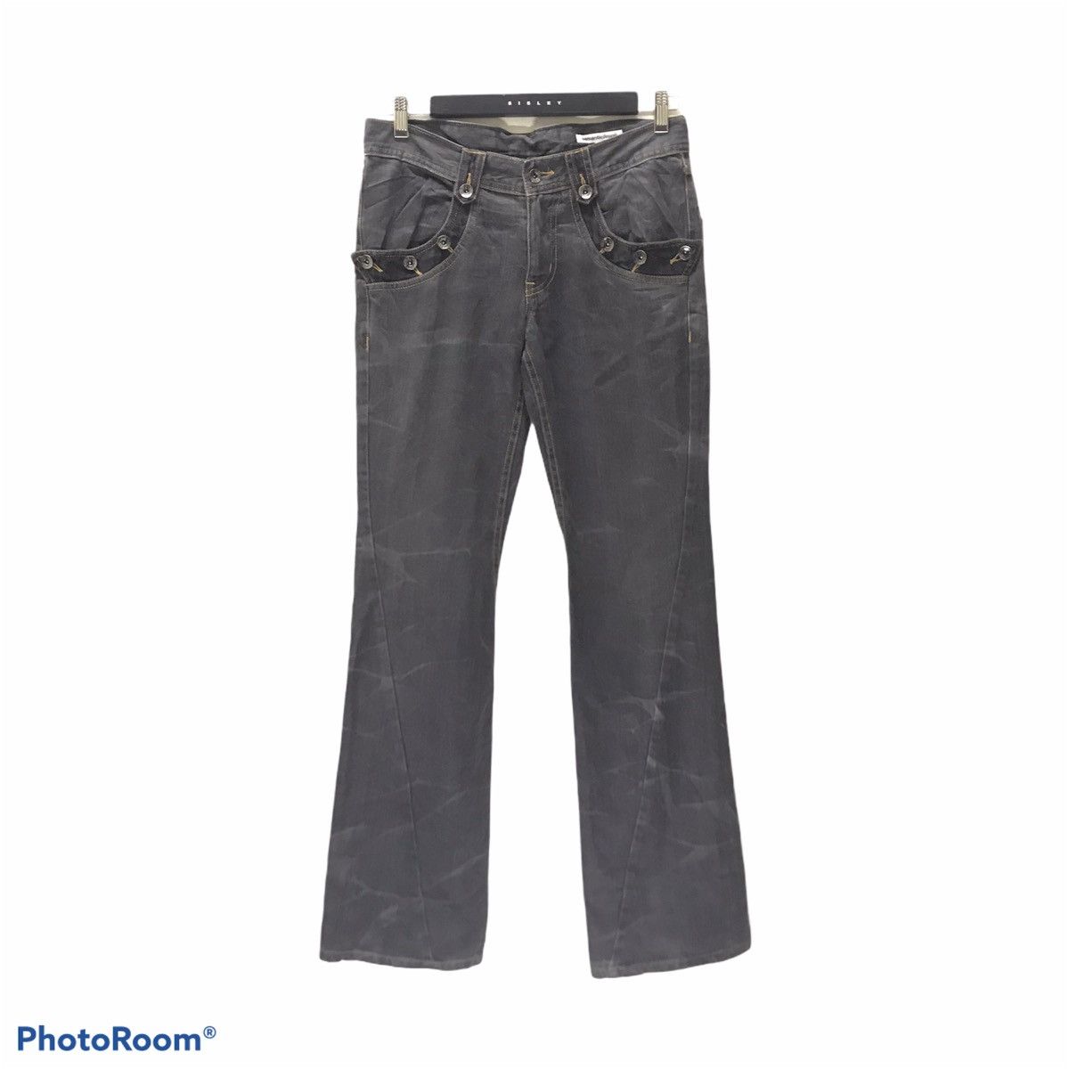 Le Grande Bleu (L.G.B.) - Semantic Design Spiral Cut Flare Jeans Studded - 2