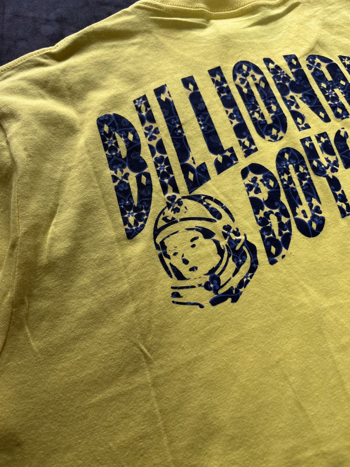 Rare Billionaire Boys Club BBC Helmet Logo Yellow T-Shirt M - 7
