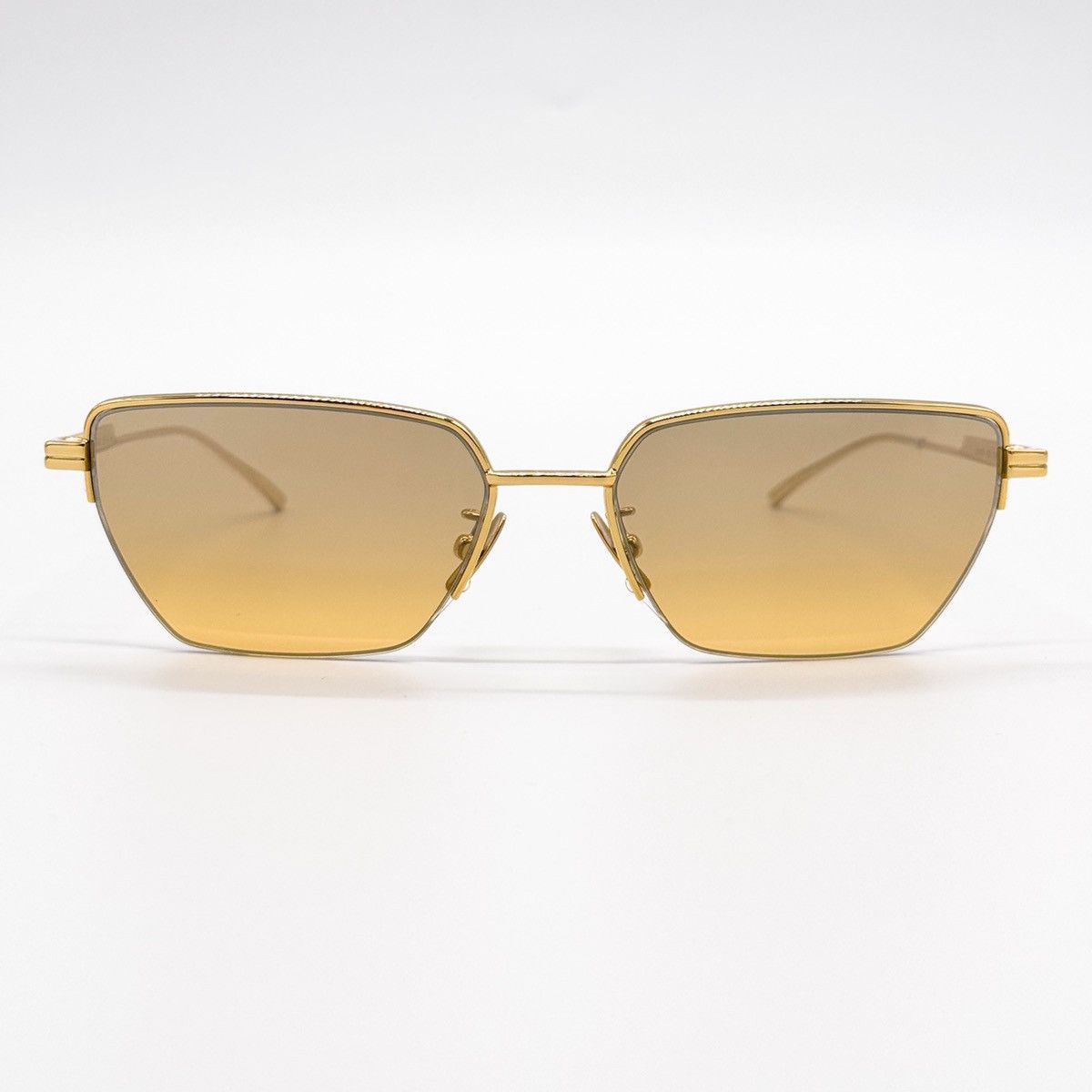 NEW BOTTEGA VENETA BV1107S 002 CAT EYE GOLD WOMEN SUNGLASSES - 4