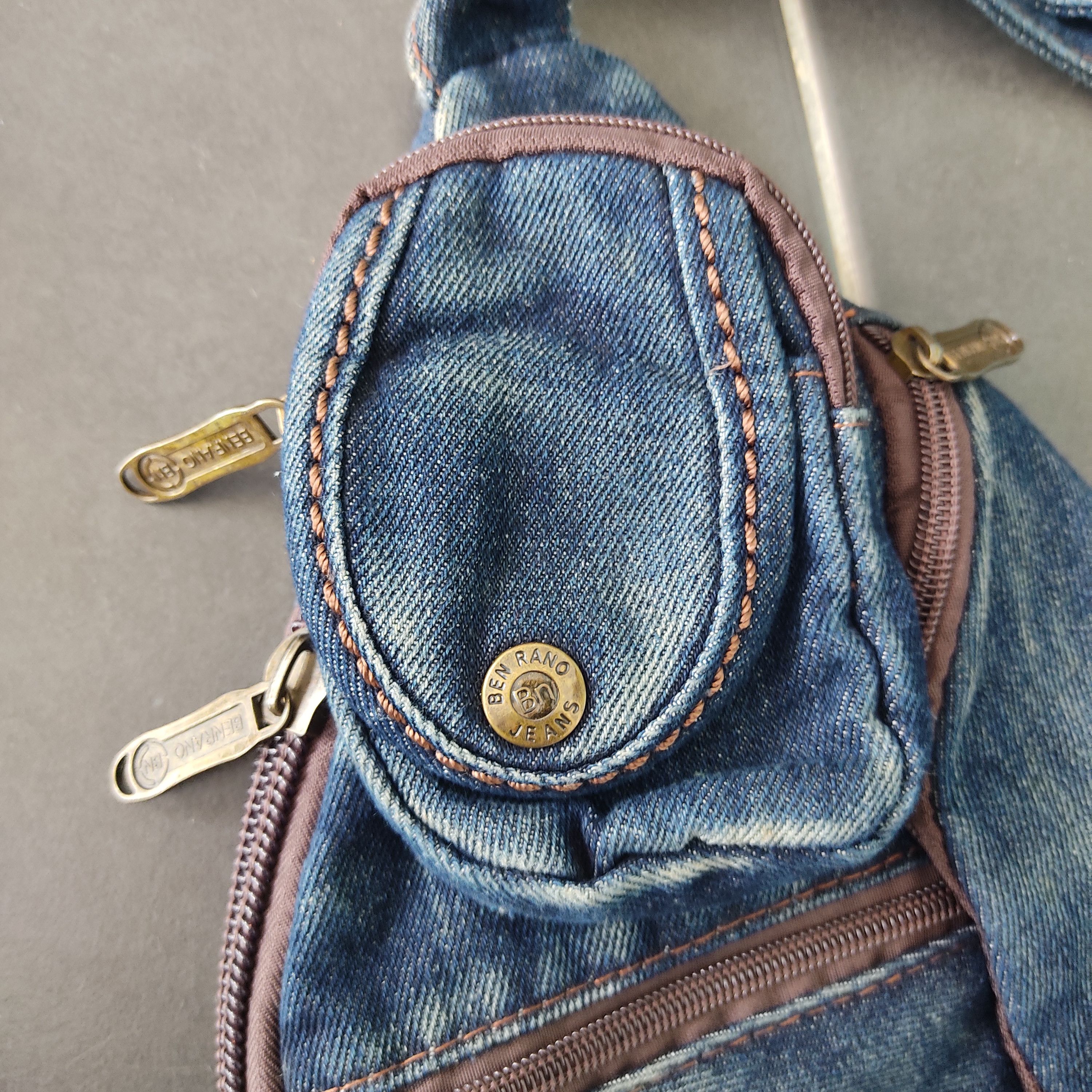 Authentic Bern Sport Distressed Denim Sling Bag - 6