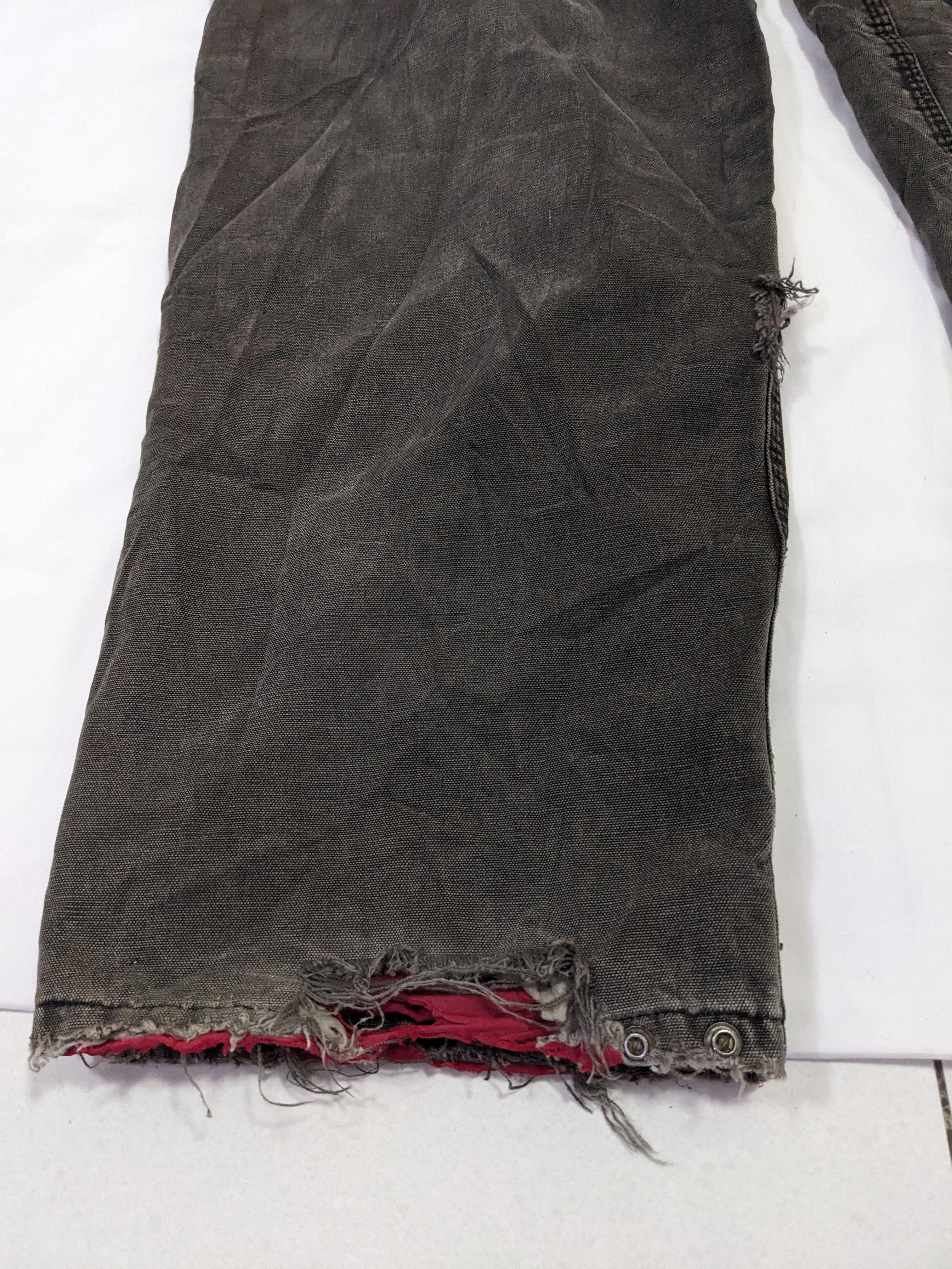 Vintage Carhartt Distressed Overall Bibs Faded Black 46x34 - 16