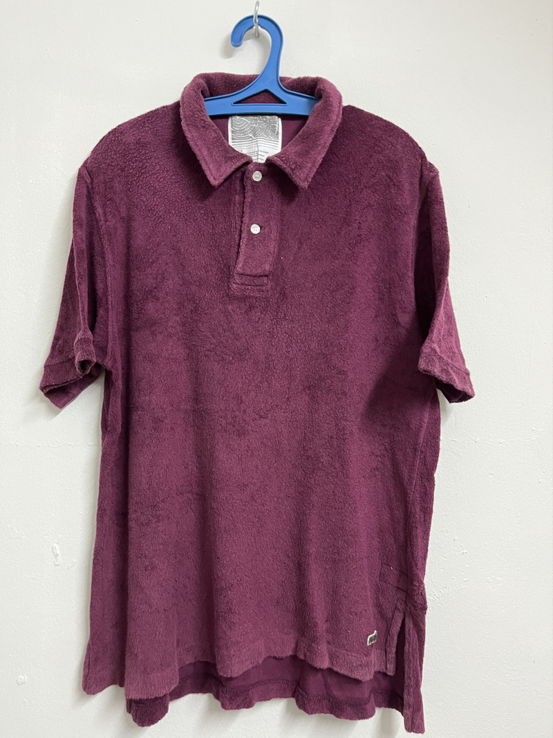 🔥 RARE DESIGN MAROON NONNATIVE VELVET POLO SHIRTS - 1