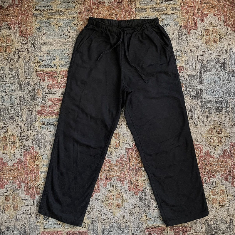 arabesque jacquard drawstring trouser cotton polyester japan - 1
