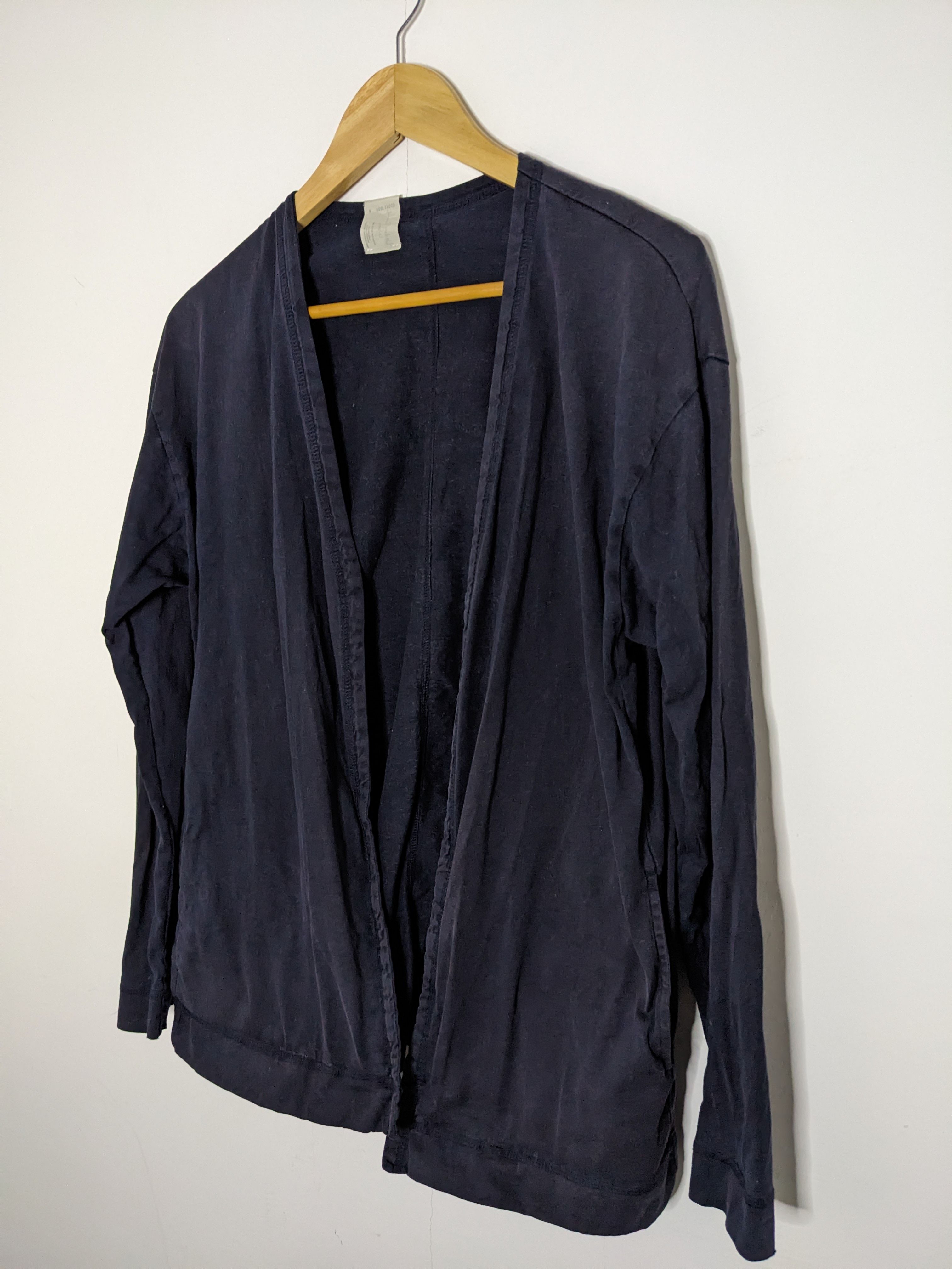 N. Hoolywood Sunfaded Cardigan Buttonless Navy Blue - 2